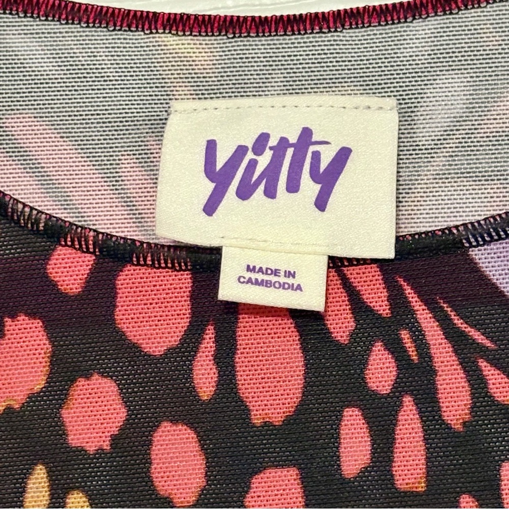 NWOT YITTY butterfly mesh crop top - Picture 5 of 8